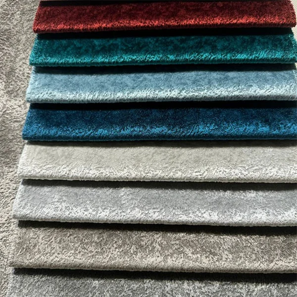 Skinnende fløyelssofastoff