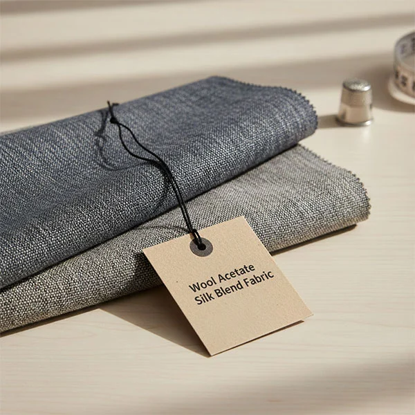 Ullacetat silkeblandingsstoff